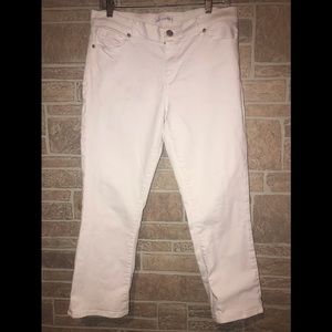Loft White Modern Kick Crop Jeans Siz 10